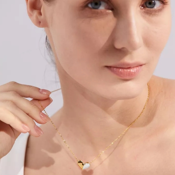 Love Gold Plated Heart Necklace - Picture 4 of 5